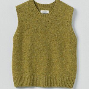 BRAND NEW TOAST Donegal Marino Knitted Tank crew neck pullover XXS lime avocado